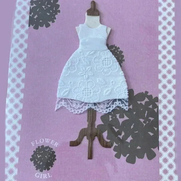 Flower Girl Dress Wedding 3D Thank You Card - Picture 2 of 4